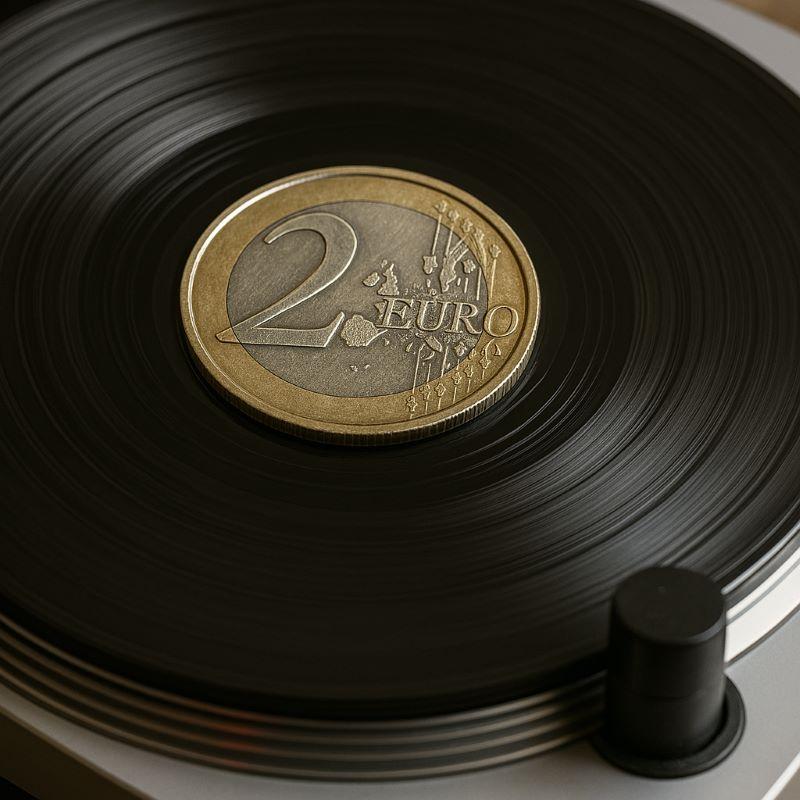 Un vinyle ancien de musique classique française, avec une pochette usée par le temps et un disque en parfait état